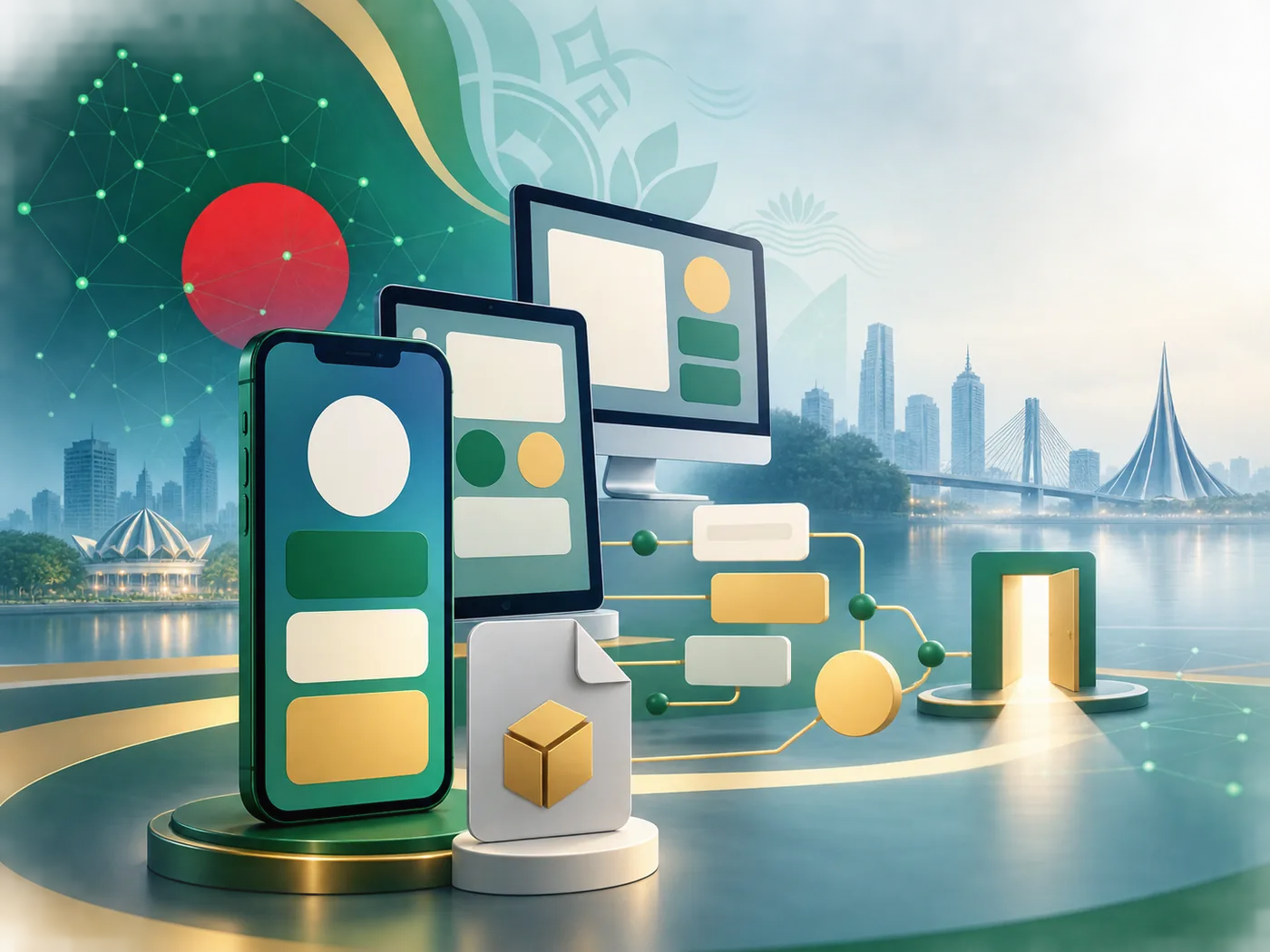 মোবাইল ওয়েব, App, APK, সংস্করণ ও Login পথের অক্ষরবিহীন ডিভাইস চিত্র